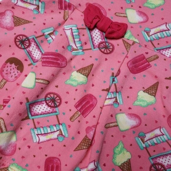 Brandili Baby Girls Pink Ice Cream Print Dress M summer popcicle vacation - Picture 3 of 4